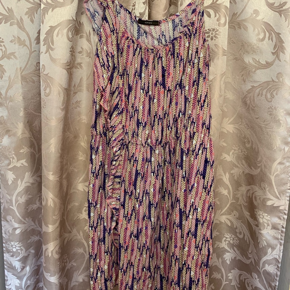 Asymmetrical tribal pattern dress